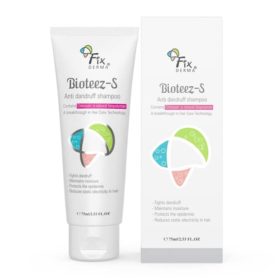 Fixderma Bioteez-S, Anti Dandruff Shampoo, Flaky Scalp Condition, Nourish Dry Hair, Itchy & Dry Scalp - (75 ml)