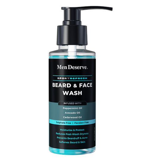 Men Deserve Sport Refresh Beard and Face Wash (100ml)