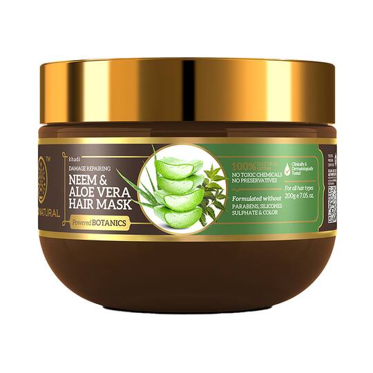 Khadi Natural Neem & Aloe Vera Hair Mask With Almond Oil & Coconut Oil (200g)