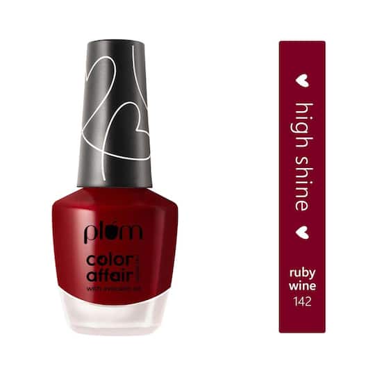 Plum Color Affair Nail Polish - 142 Ruby Wine (11ml)