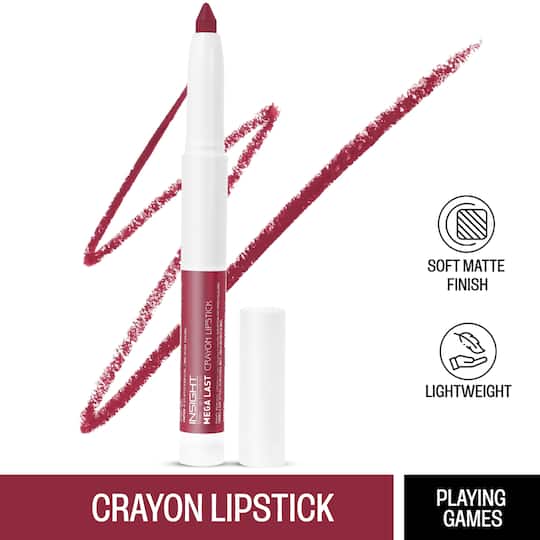 Insight Cosmetics Mega Last Crayon Lipstick - 18 Playing Games (1.3g)