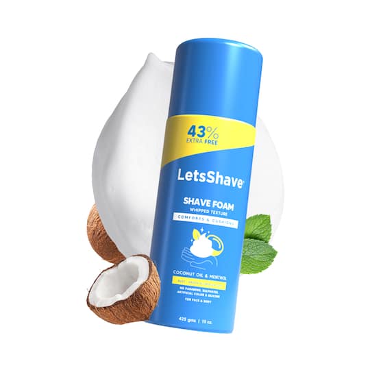 LetsShave Shave Foam With Coconut Oil & Menthol Set (2Pcs)