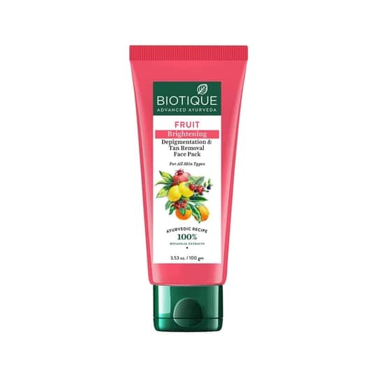 Biotique Fruit Brightening Depigmentation & Tan Removal Face Pack (100g)