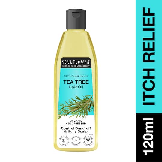 Soulflower Tea Tree Scalp and Dandruff Care Vitamin E Oil (120ml)