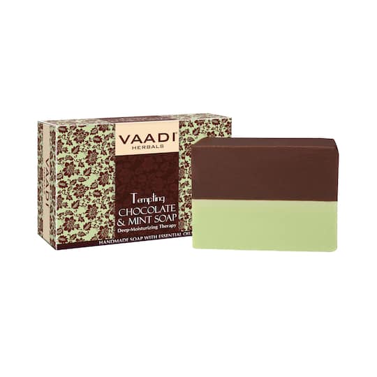 Vaadi Herbals Tempting Chocolate And Mint Soap-Deep Moisturising Therapy (75g)