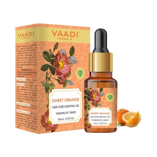 Vaadi Herbals 100% Pure Therapeutic Grade Sweet Orange Essential Oil (10ml)
