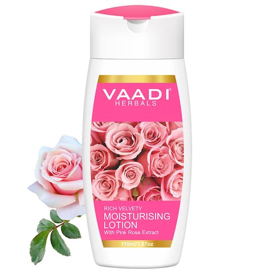 Vaadi Herbals Moisturising Lotion With Pink Rose Extract (110ml)