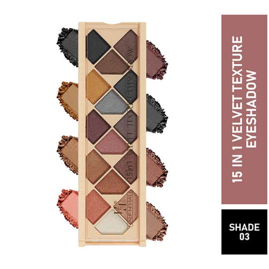 Half N Half 15-In-1 Velvet Texture Eyeshadow Palette - 03 Multicolour (12g)