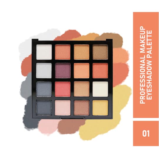 Half N Half Professional Makeup kit, 16 Colours Eyeshadow Palette - 01 Multicolour (18g)
