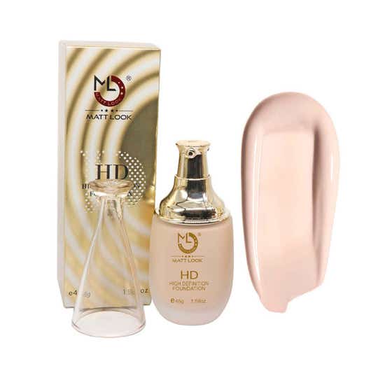 Matt Look High Definition Clean with Nude Foundation - 01 White Pearl (45g)