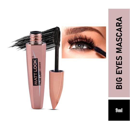 Matt Look Eye Makeup Curl and Volume False Lash Mascara - Black (12ml)