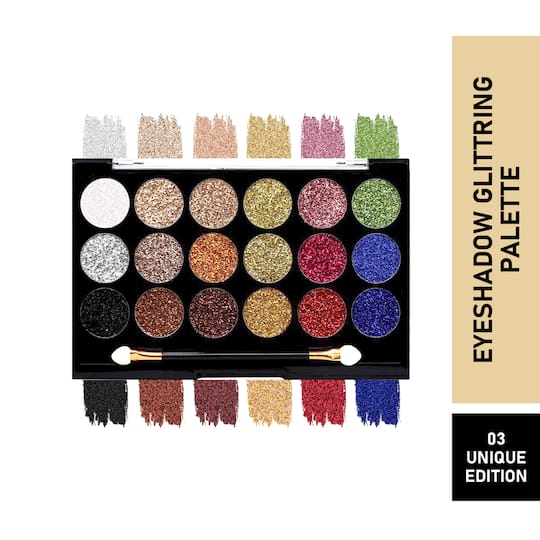 Matt Look Glitters N Highlight Eyeshadow Palette - Unique Edition (18g)