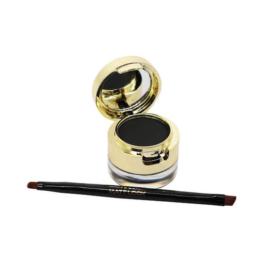 Matt Look Fashion Eye Makeup Gel Kajal and Cake Eyeliner Set - Black (2Pcs)