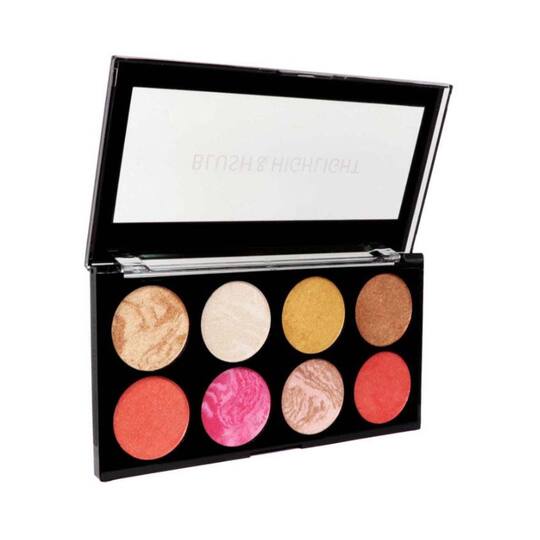 Half N Half HD Pro Blush & Highlight Face Palette - 03 Multicolour (16g)
