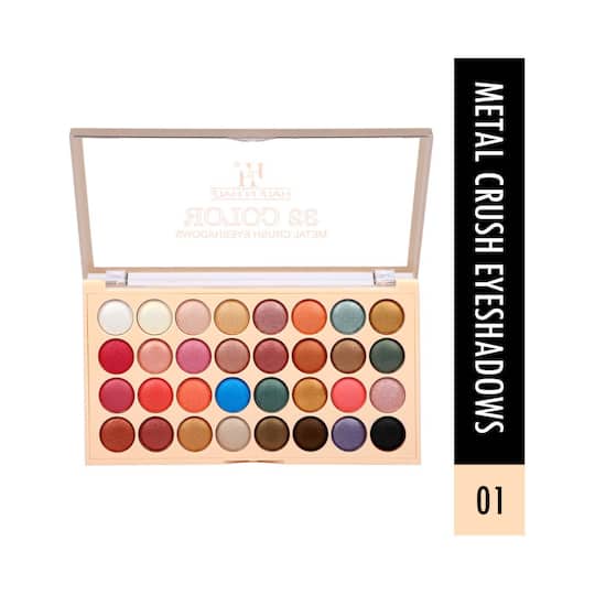 Half N Half 32 Colour Metal Crush Eyeshadow Palette - 01 Multicolour (36g)