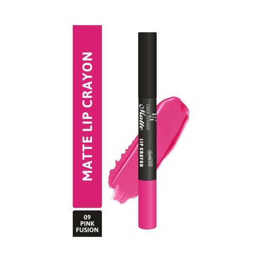 Half N Half Matte Velvet Soft & Long Lasting 24h Superstay Lip Crayon - 09 Pink Fusion (3.5g)