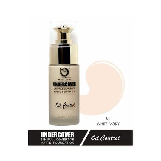 Matt Look Undercover 24H Full Coverage Matte Foundation - 01 White Ivory (30ml)