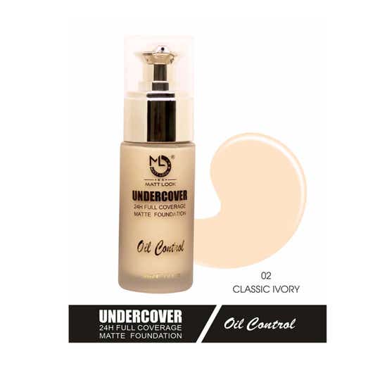 Matt Look Undercover 24H Full Coverage Matte Foundation - 02 Classic Ivory (30ml)
