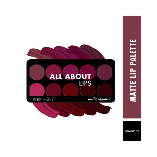 Swiss Beauty Matte Lip Palette - 02 Shade (12g)