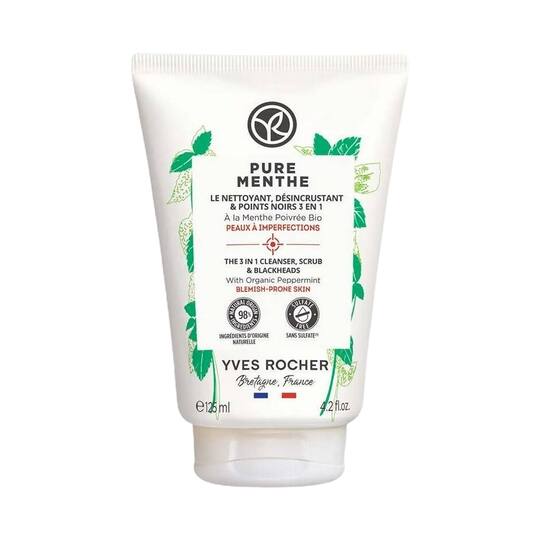 Yves Rocher Pure Menthe The 3-In-1 Cleanser, Scrub & Anti Blackhead (125ml)