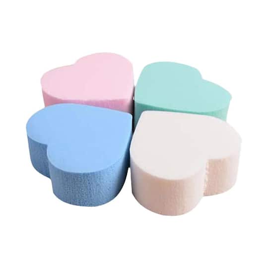 Babila Heart Shape Cleansing Sponge Large SP-V02 (4Pcs)