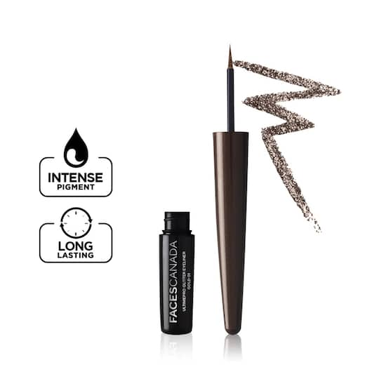 Faces Canada Ultime Pro Glitter Eyeliner - Copper 02, Shimmery Finish, Long-Lasting (1.7 ml)