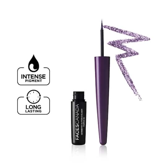 Faces Canada Ultime Pro Glitter Eyeliner - Purple 04, Shimmery Finish, Long-Lasting (1.7 ml)