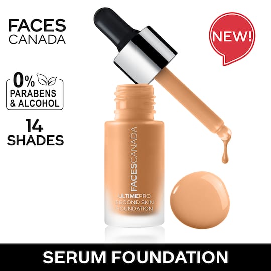 Faces Canada Ultime Pro Second Skin Foundation - Ivory 01, Matte Finish, SPF 15 (15 ml)