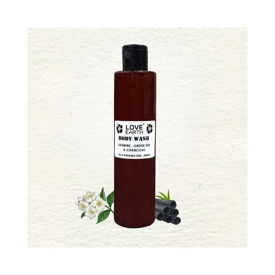 Love Earth Jasmine Green Tea And Charcoal Body Wash (200ml)