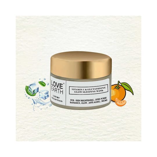 Love Earth Vitamin C And Glutathione Glow Sleeping Mask (50g)