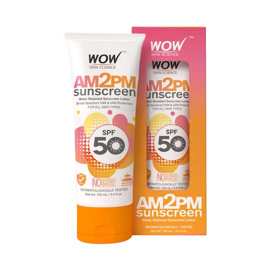 WOW SKIN SCIENCE AM2PM Sunscreen SPF 50 Lotion Tube (100ml)