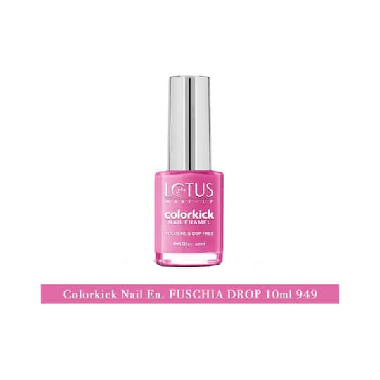 Lotus Makeup Colorkick Nail Enamel - 949 Fuschia Drop (10ml)