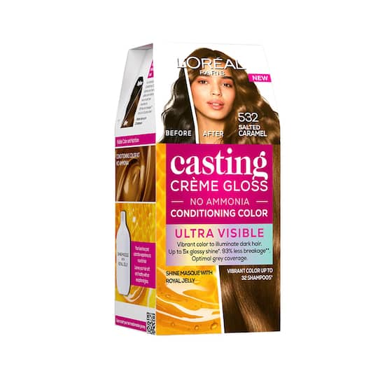 L'Oreal Paris Casting Creme Gloss Ultra Visible Hair Color - Salted Caramel 532 (100g + 60ml)