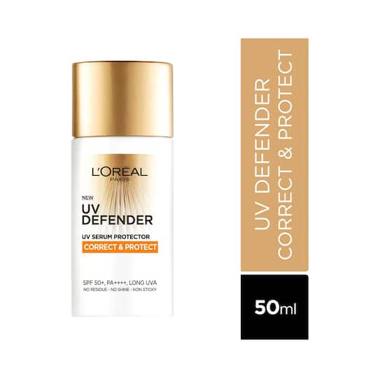 L'Oreal Paris UV Defender Serum Protector Sunscreen SPF 50 PA+++ - Correct & Protect (50ml)