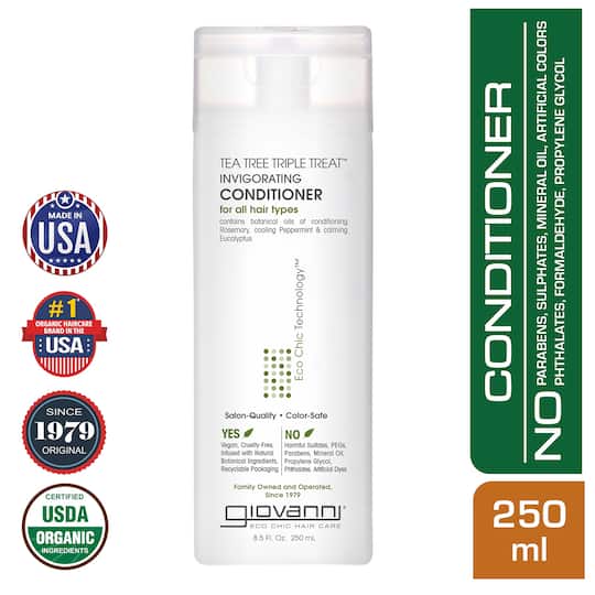 Giovanni Organic Tea Tree Triple Treat Invigorating Conditioner (250ml)