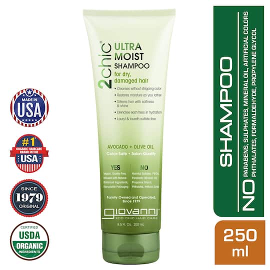 Giovanni Organic 2Chic Olive Oil & Avocado Ultra - Moist Shampoo (250ml)