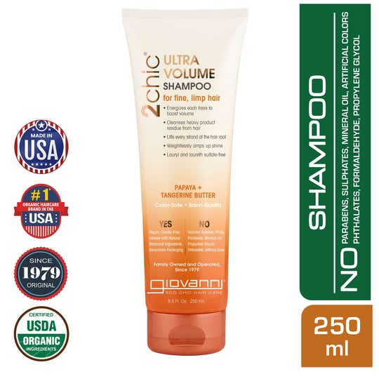 Giovanni Organic 2Chic Tangerine & Papaya Butter Ultra - Volume Shampoo (250ml)