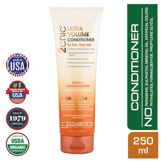 Giovanni Organic 2Chic Tangerine & Papaya Butter Ultra - Volume Conditioner (250ml)