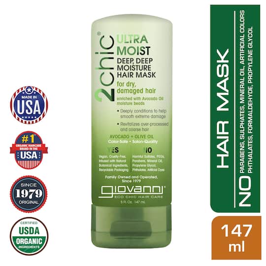 Giovanni Organic 2Chic Olive Oil & Avocado Ultra - Moist Deep Moisture Hair Mask (147ml)