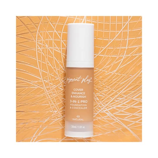 Pigment Play 3-in-1 Cover + Enhance + Nourish Foundation & Concealer - 03 Natural (30ml)