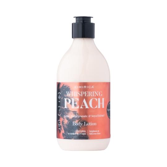 Kimirica Whispering Peach Moisturizing Body Lotion with Shea Butter for Hydrated Skin (300 ml)