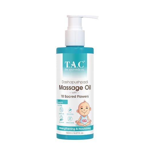 TAC - The Ayurveda Co. Dashapushpadi Ayurvedic Baby Massage Oil (150ml)