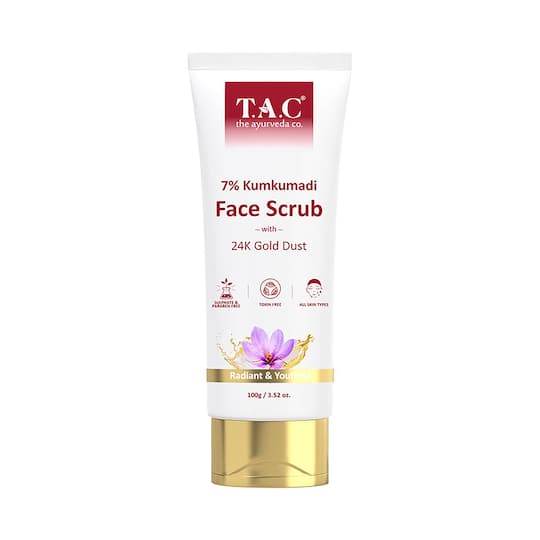 TAC - The Ayurveda Co. 7% Kumkumadi Face Scrub with 24K Gold Dust (100 g)