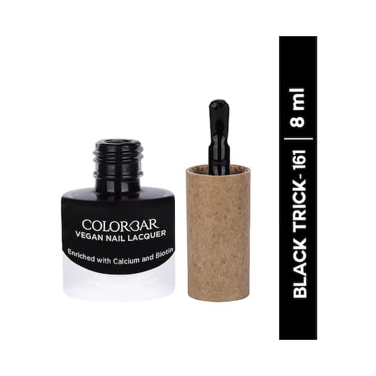 Colorbar Vegan Nail Lacquer - 161 Black Trick (8ml)
