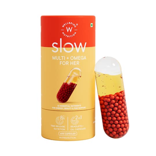 Wellbeing Nutrition Multi + Omega for Her Multivitamin Capsule for WomenVegan Omega-3 (60 Capsules)