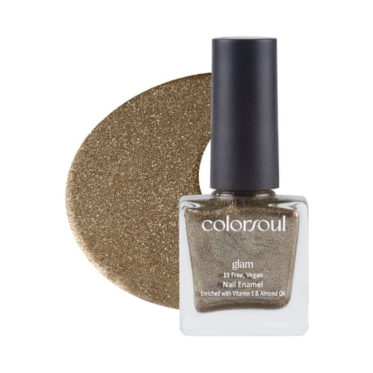 Colorsoul Glam Nail Enamel - G19 Sparkle Gold (8ml)