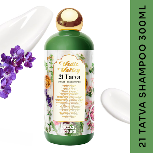 Vedic Valley 21 Tatva Brewed Herb Natural Shampoo - (300ml)