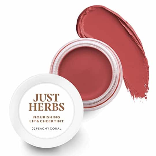 Just Herbs Nourishing Lip And Cheek Tint - 02 Peachy Coral (4g)