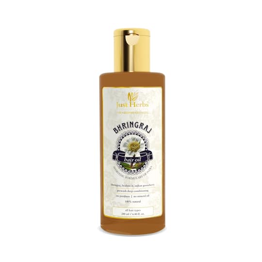 Just Herbs Bhringraj Hair Oil For Hair Growth & Hairfall Control (200ml)