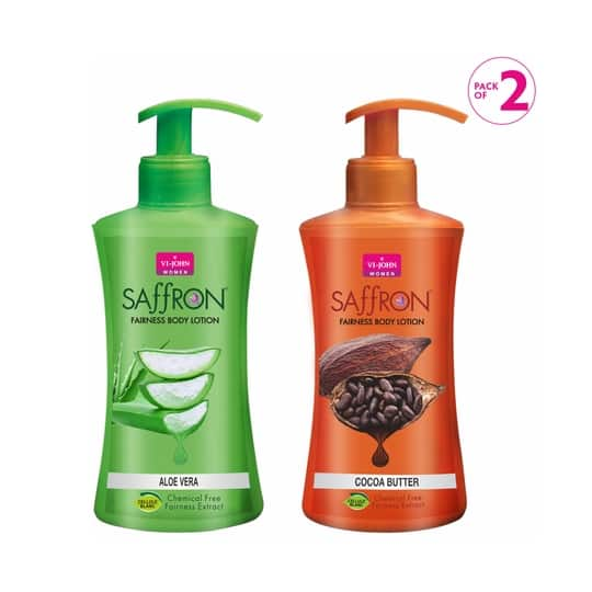 VI-JOHN Fairness Saffron Body Lotion - Aloe Vera and Cocoa Butter